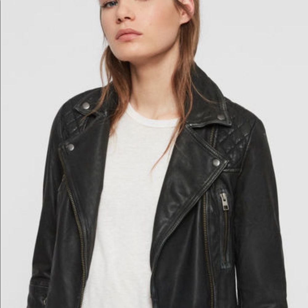 All Saints Cargo Leather Jacket